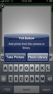 YellBellow - Add pictures to your yells
